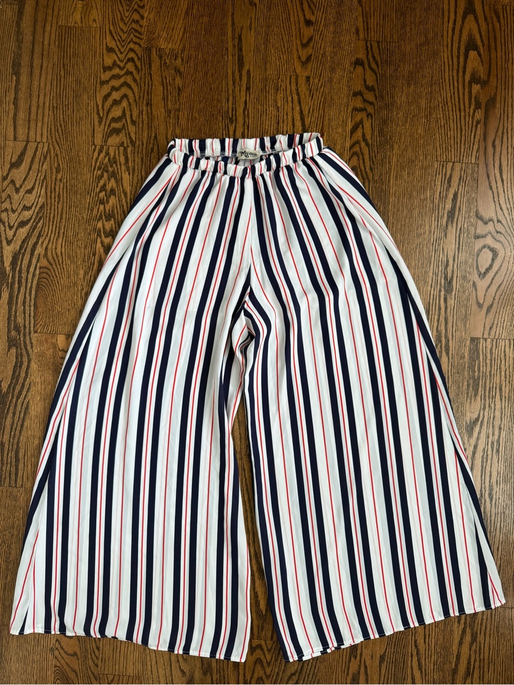 Show me your Mumu wide leg striped palazzo pants XS